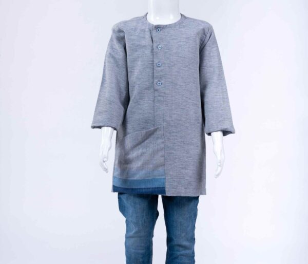 blue short kurta