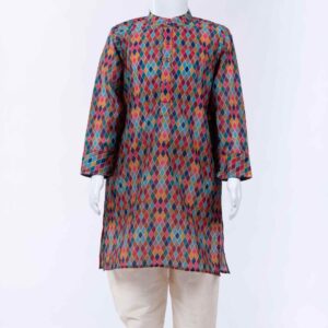 geometric print kurta set