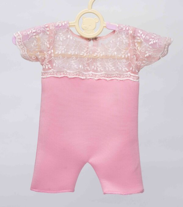 baby pink lacy jump suit