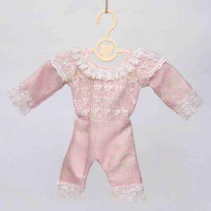 goldish pink lacy jump suit