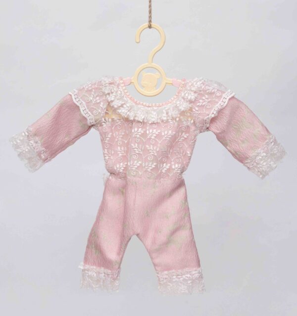 goldish pink lacy jump suit