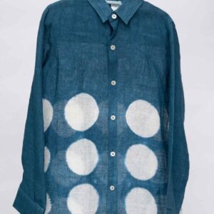 indigo blue ombre shirt