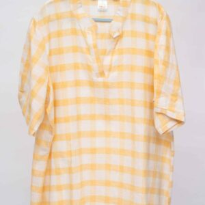 orange checks shorts kurta