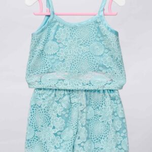 rama blue spaghetti top and shorts