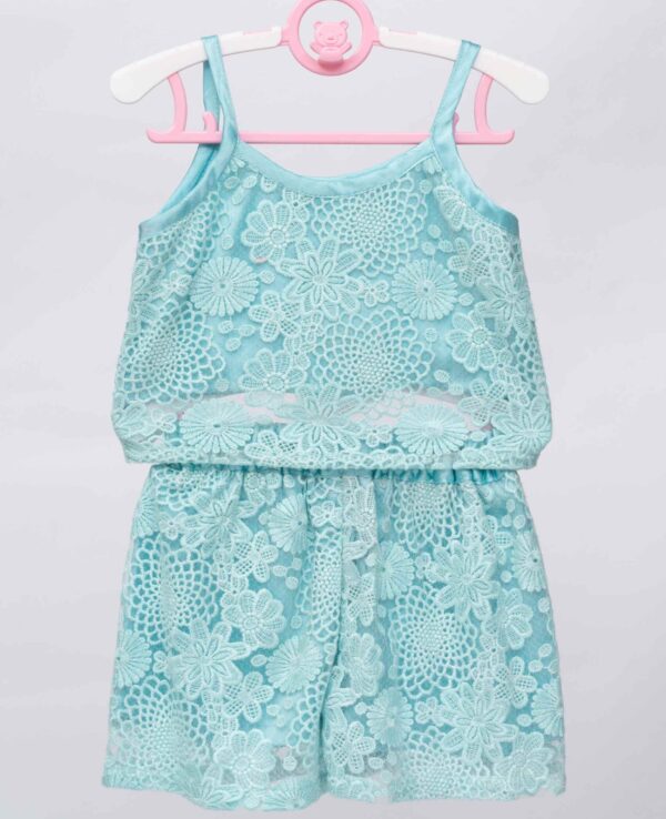 rama blue spaghetti top and shorts