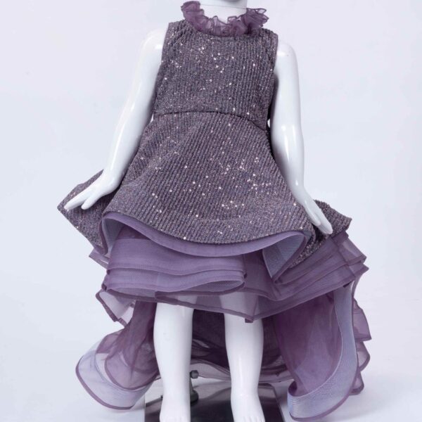 dark purple sequence up down dress