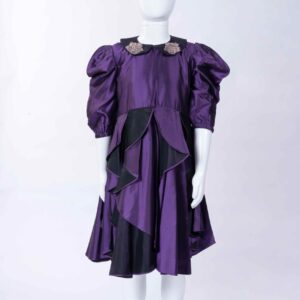 purple lotus drape dress