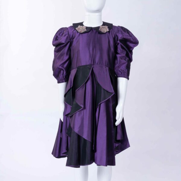 purple lotus drape dress