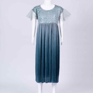 blue shaded sequence dress