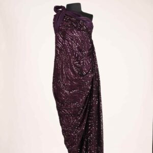 wine sequenced drape dress