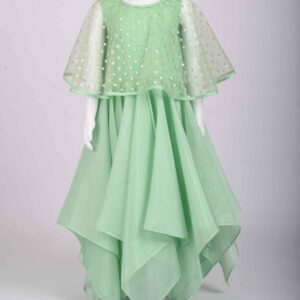 ime green cowl poncho dress