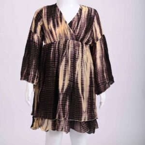 purple shibori dress