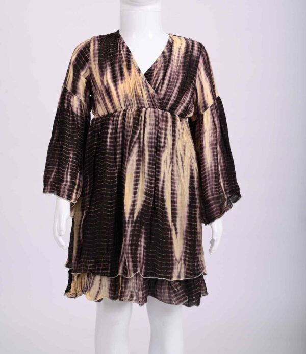 purple shibori dress