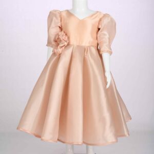 peachy pearl flower frock