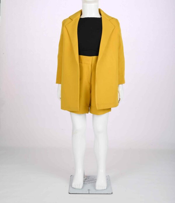 mustard yellow 3pcs blazer set