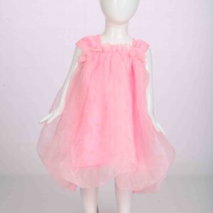 baby pink dress with pearl